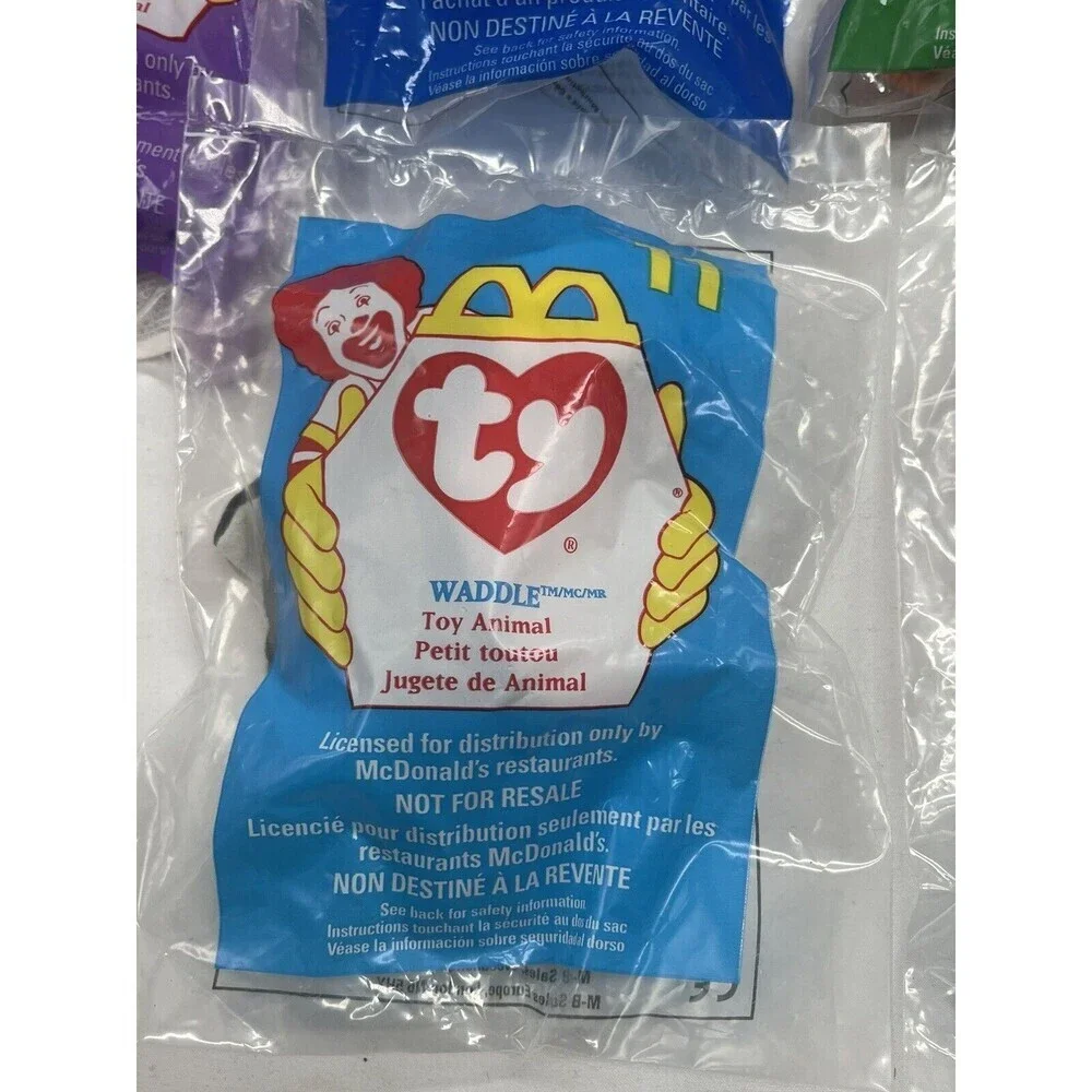 1998 Ty Teenie Beanie Babies Mcdonalds Happy Meal Toys Complete Set 1-12 New